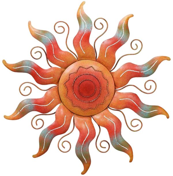 Southwestern Spiral Sun Metal Wall Art