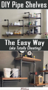 Industrial Style DIY Pipe Shelves, the Easy Way