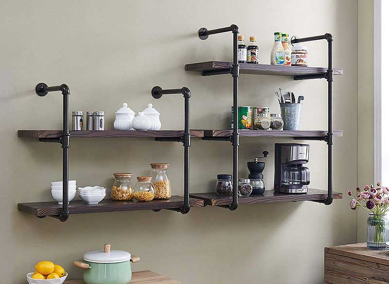 Industrial DIY Style Pipe Shelves The Easy Way