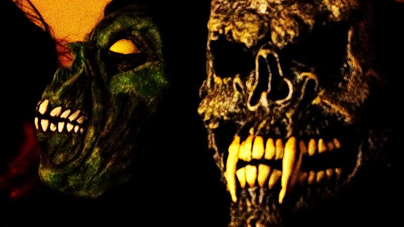 Halloween Party Decorations Using Old Masks