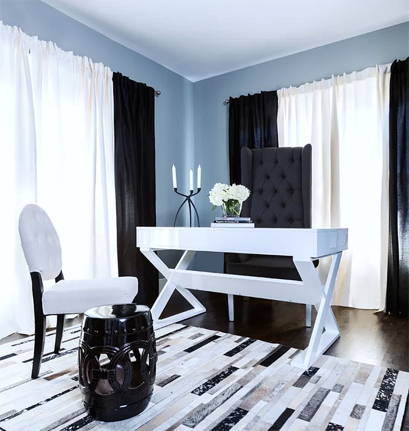 Blue Home Office Design