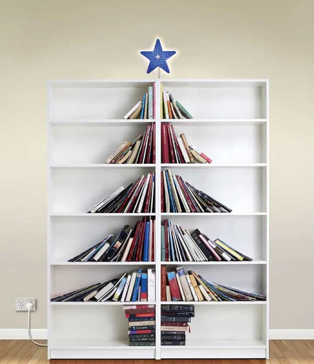 The Bookcase Christmas Tree for Book Lovers