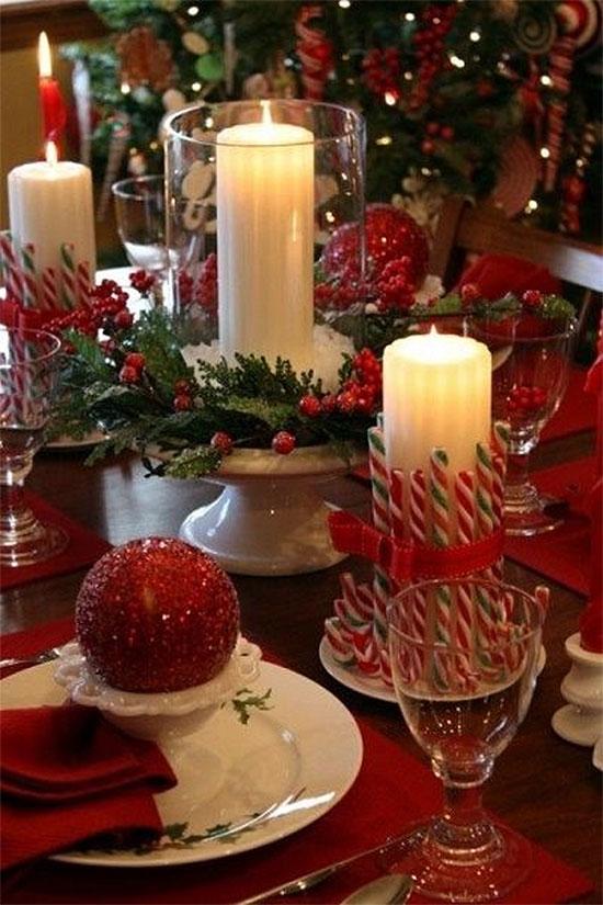 Candy Cane Christmas Table AccentsÂ