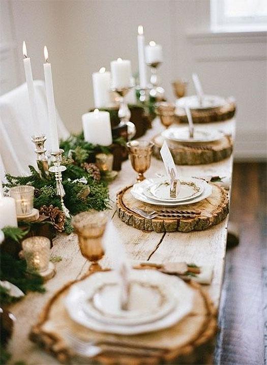Christmas Table Setting Rustic Farmhouse Table