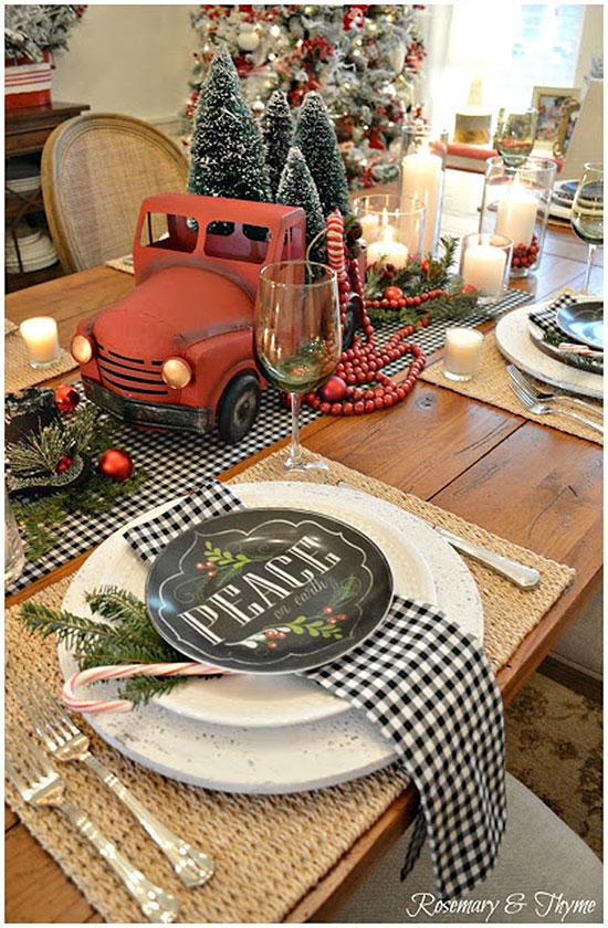 Rustic Farmhouse Christmas Table
