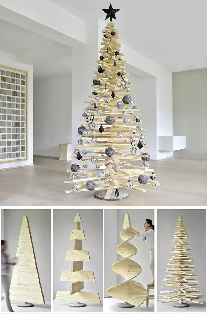 DIY Adjustable Wood Christmas Tree