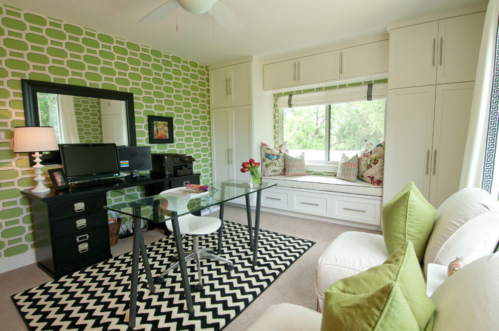 Green Home Office Design.