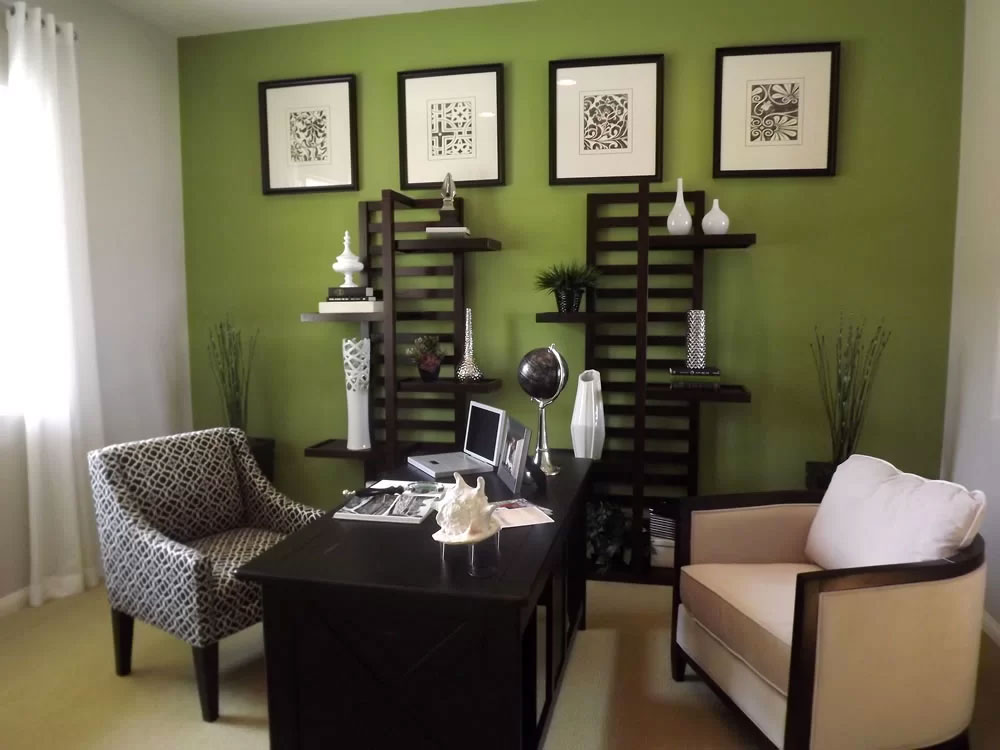 Green Home Office Design.