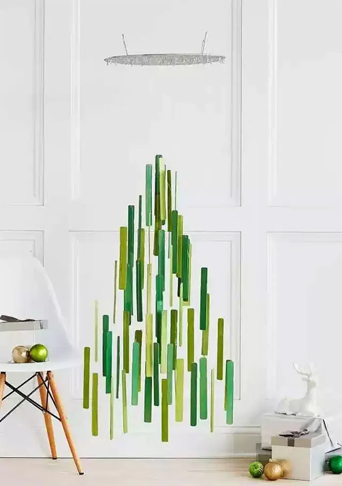 Hanging Fused Glass Christmas Tree