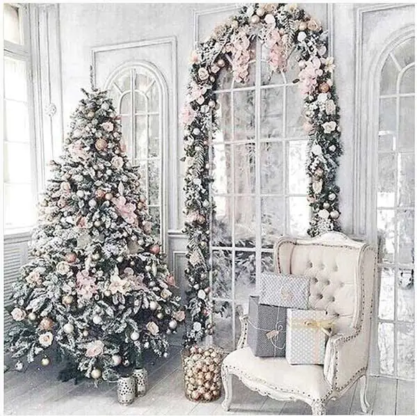 Pink Country Floral Christmas Tree