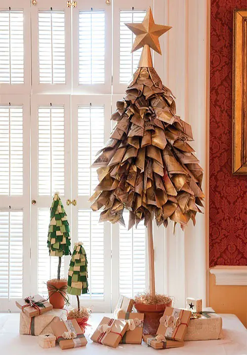 Recycled Paper DIY Christmas Tree