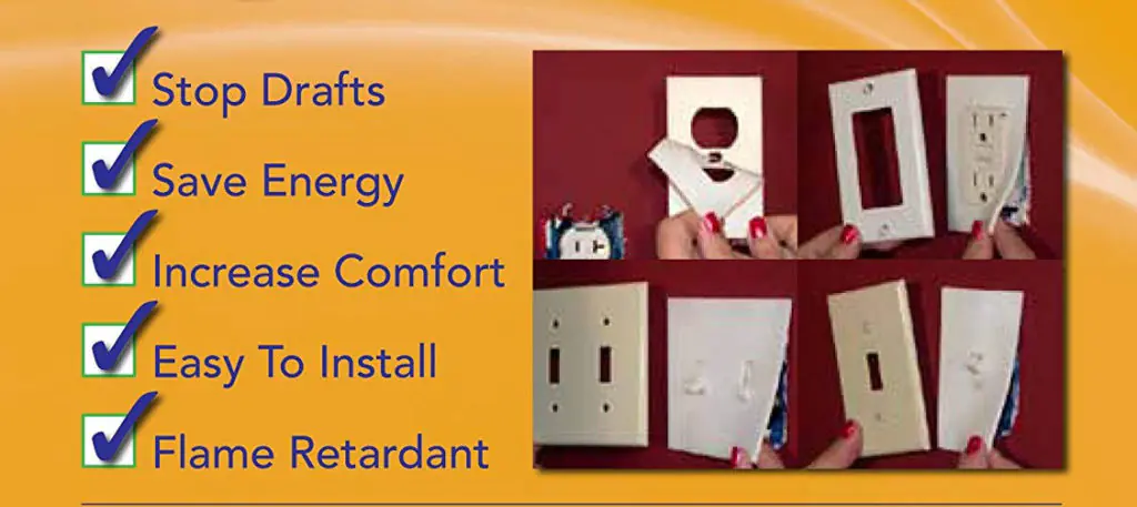 Adhesive Backed Plumbing and Outlet Draft Sealers