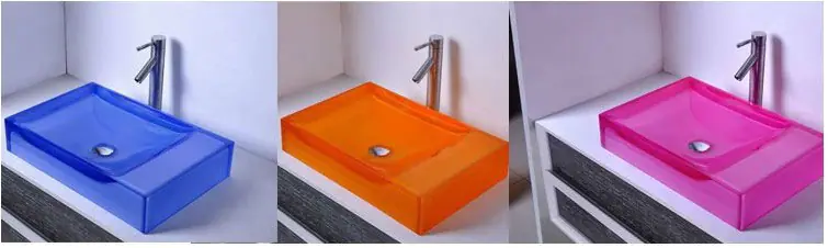 Colorful Resin Counter Top Sinks