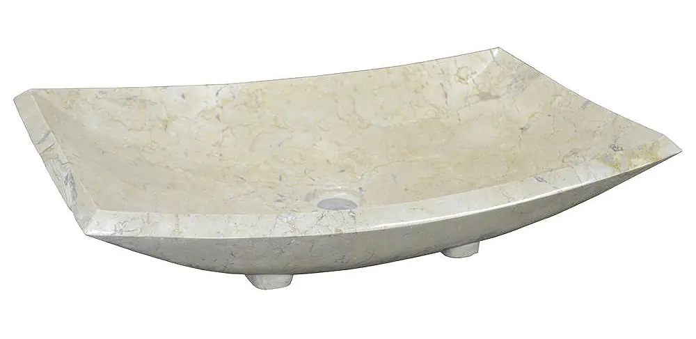 Modern Classic Rectangular Alabaster Marble Sink