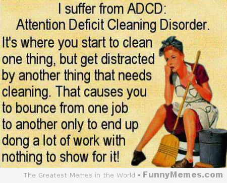 House Cleaning Meme | ADCD: Attention Deficit Cleaning Disorder