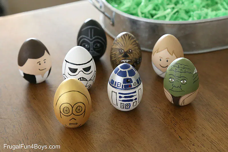 Star Wars Characters Painted Easter Eggs