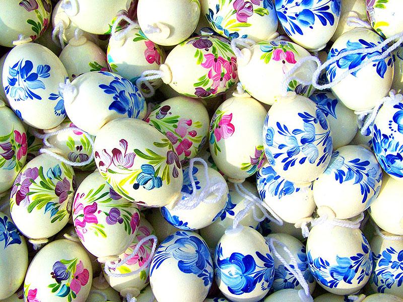 Hand-Painted Floral Easter Eggs