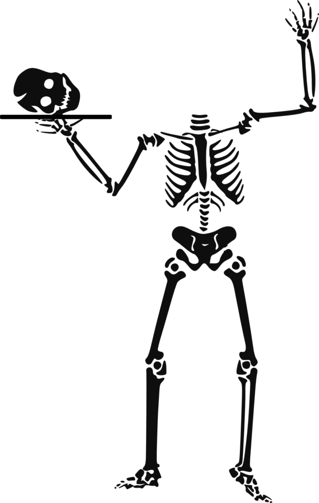 Beheaded Skeleton Free Halloween Printable Clip Art