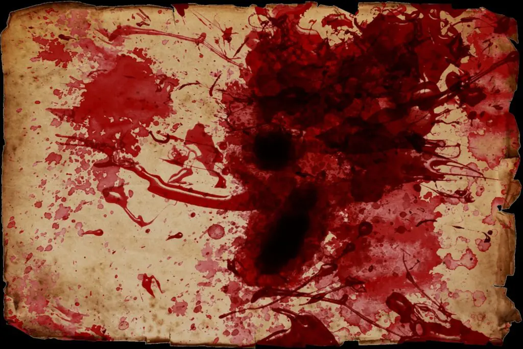 Blood Splattered Scroll | Free Printable Halloween Art