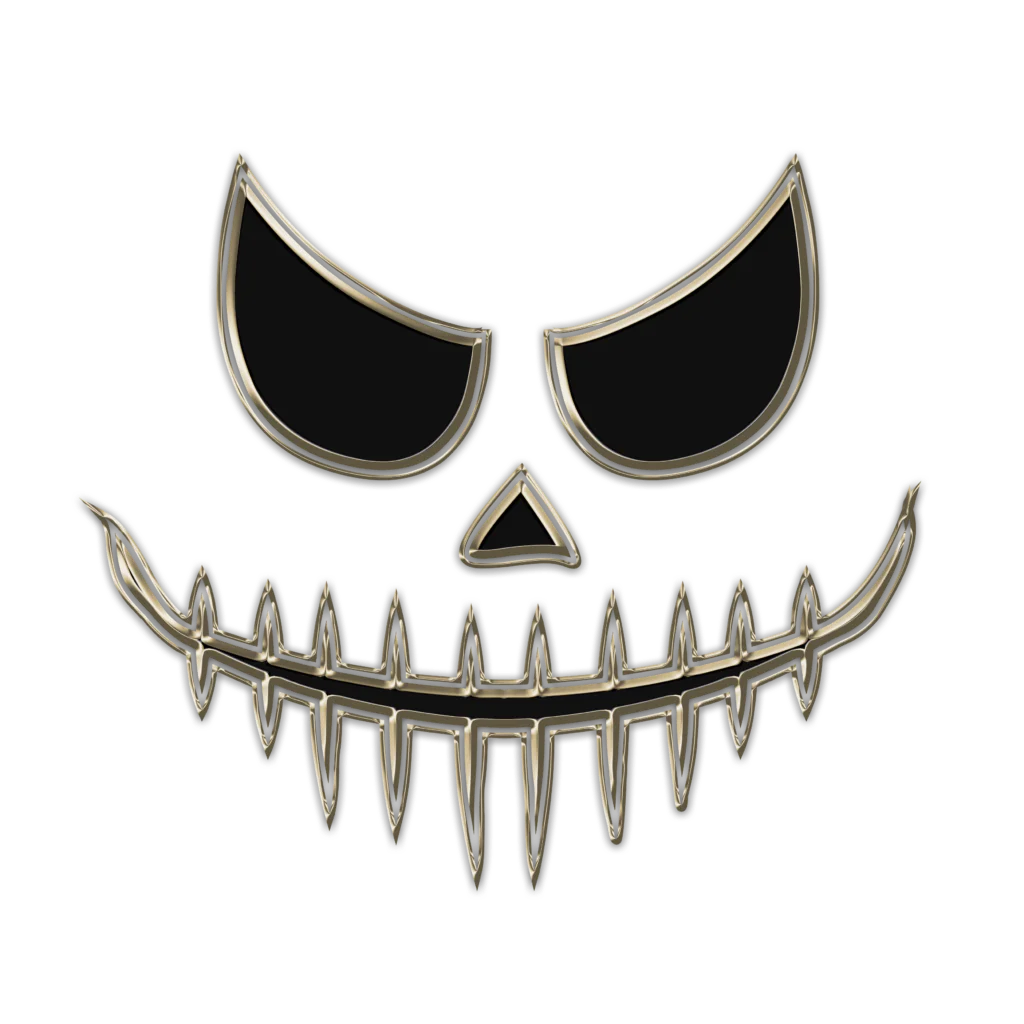 Chrome Skull Free Halloween Printable Clip Art