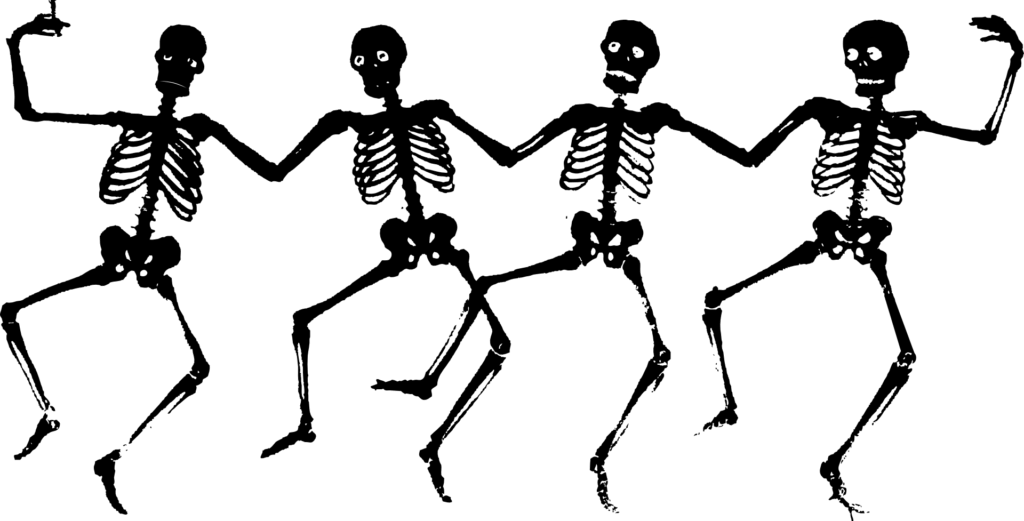 Dancing Skeleton Halloween Clip Art
