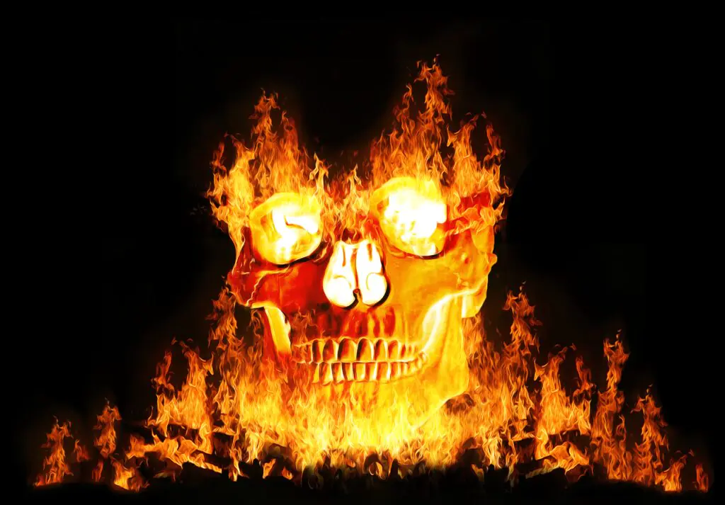 Flaming Skull | Halloween Art You Can Print