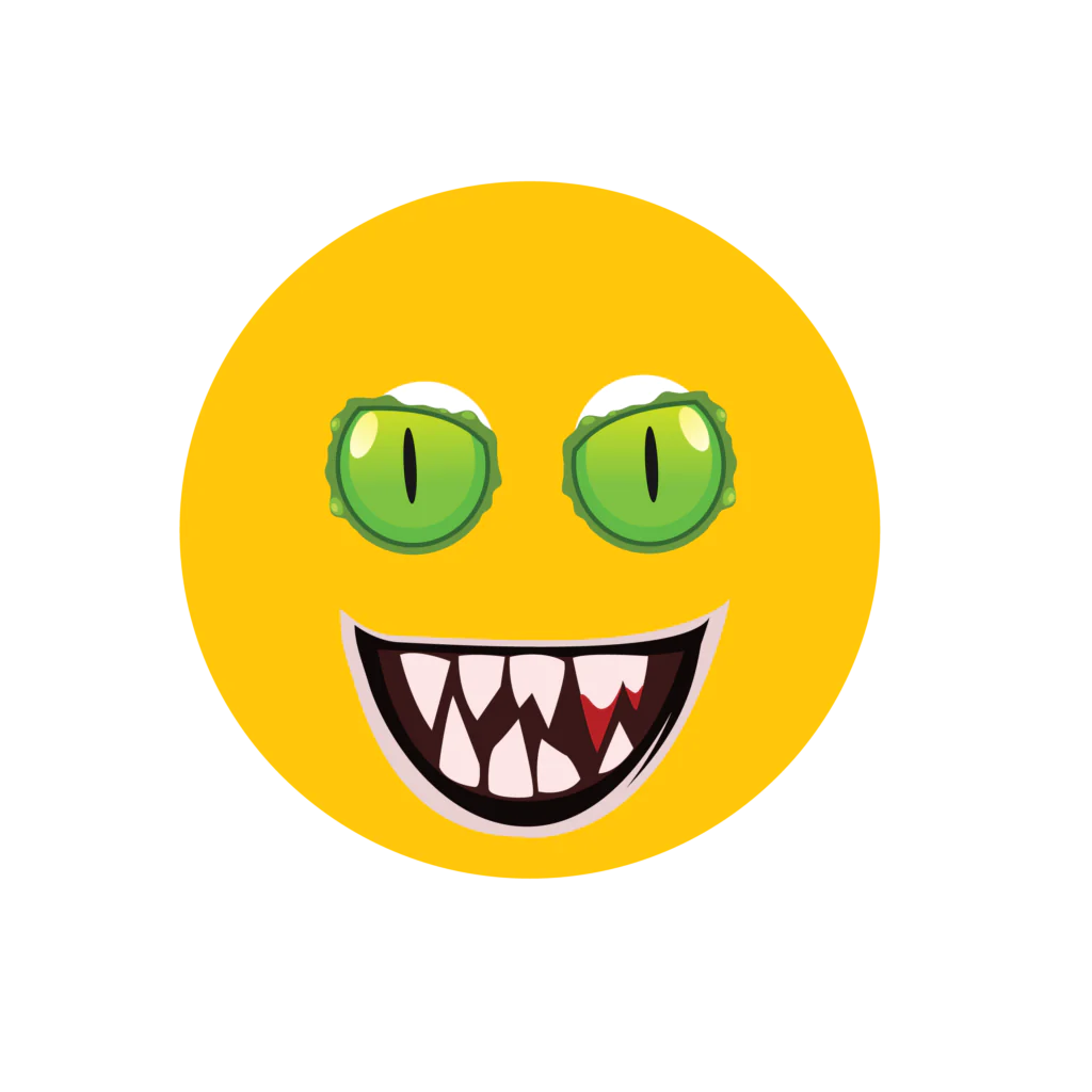 Green Eyed Halloween Emoji | Halloween Clip Art