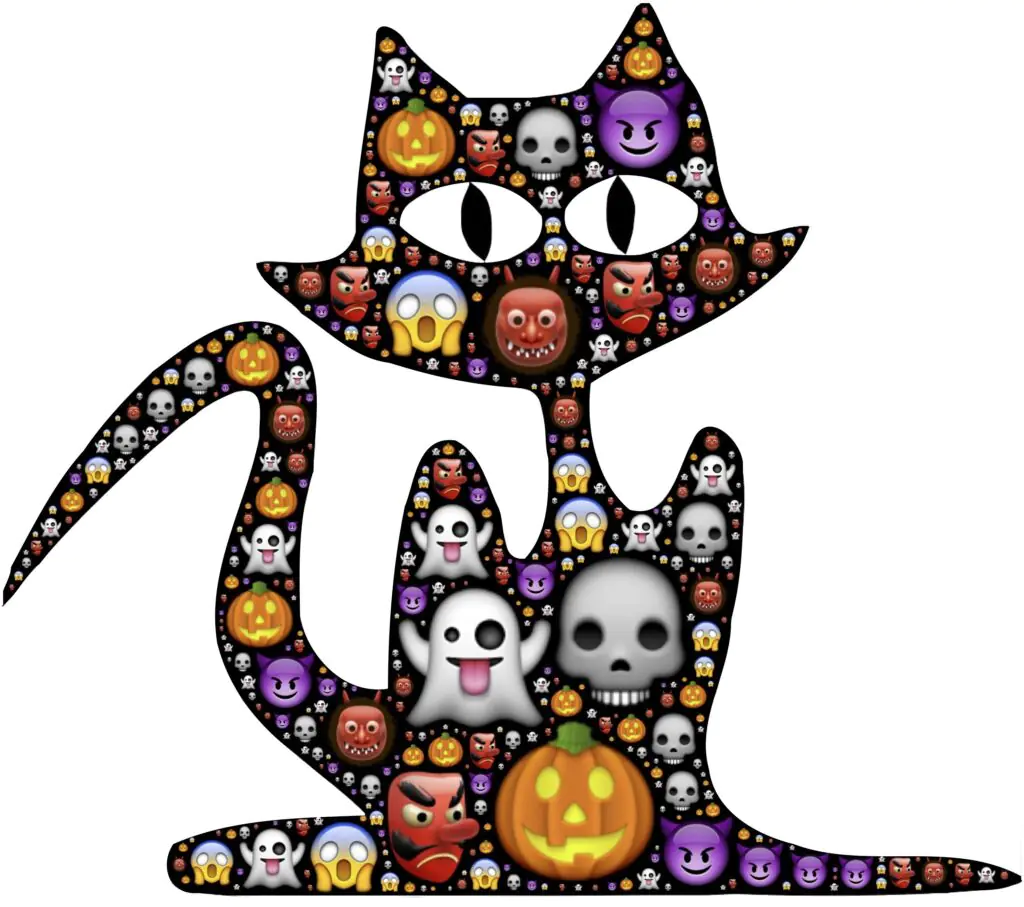 Halloween Emoji Black Cat | Printable Halloween Art 