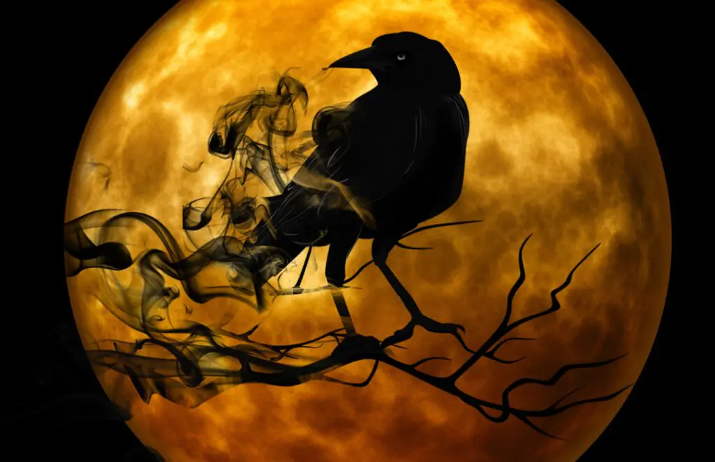 Moonlit Raven | Printable Halloween Art