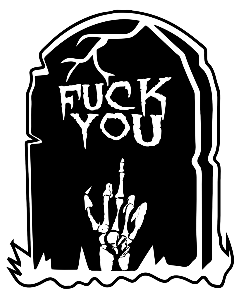 Pissed Off Skeleton Halloween Printable Clip Art