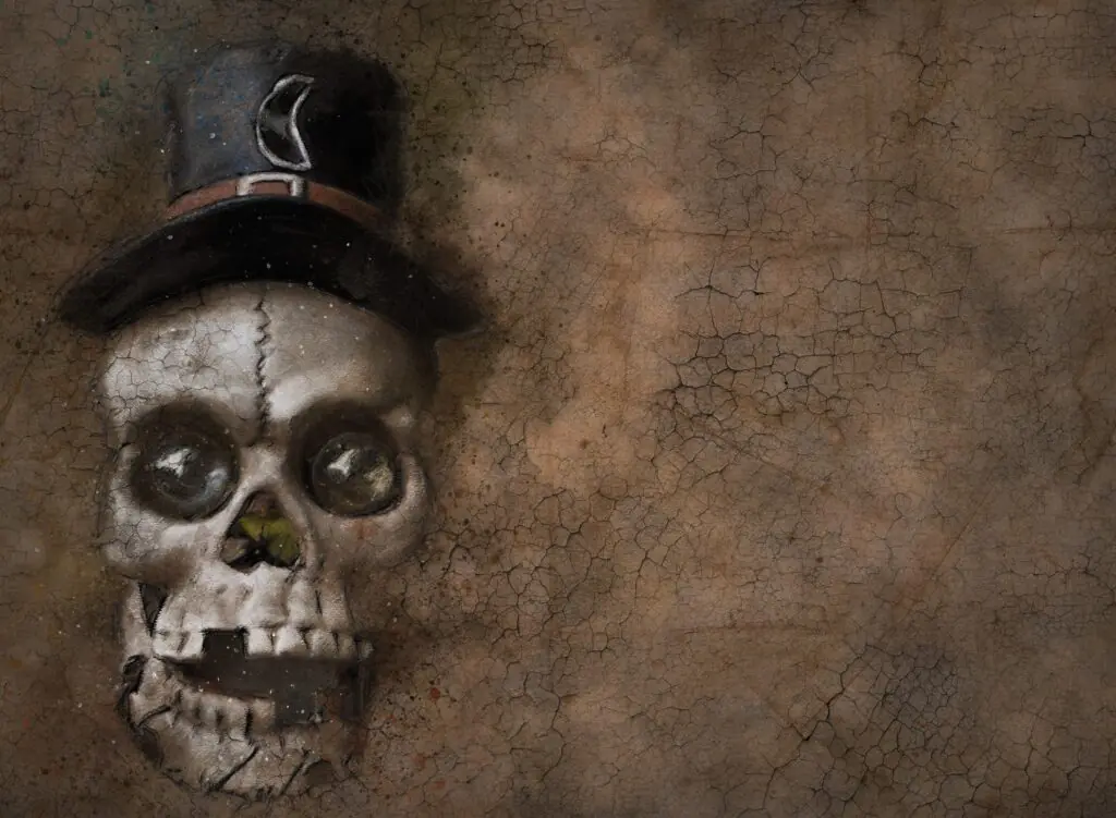 Skull with Top Hat | Print Your Own Halloween Art 