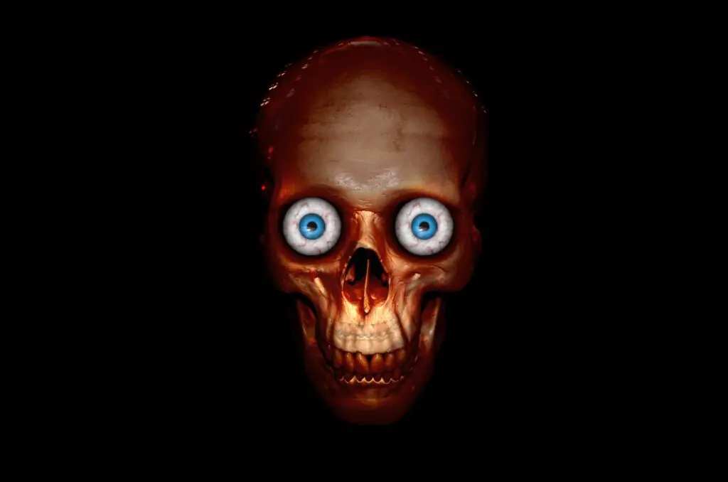 Skull with Eyeballs | Printable Halloween Art 