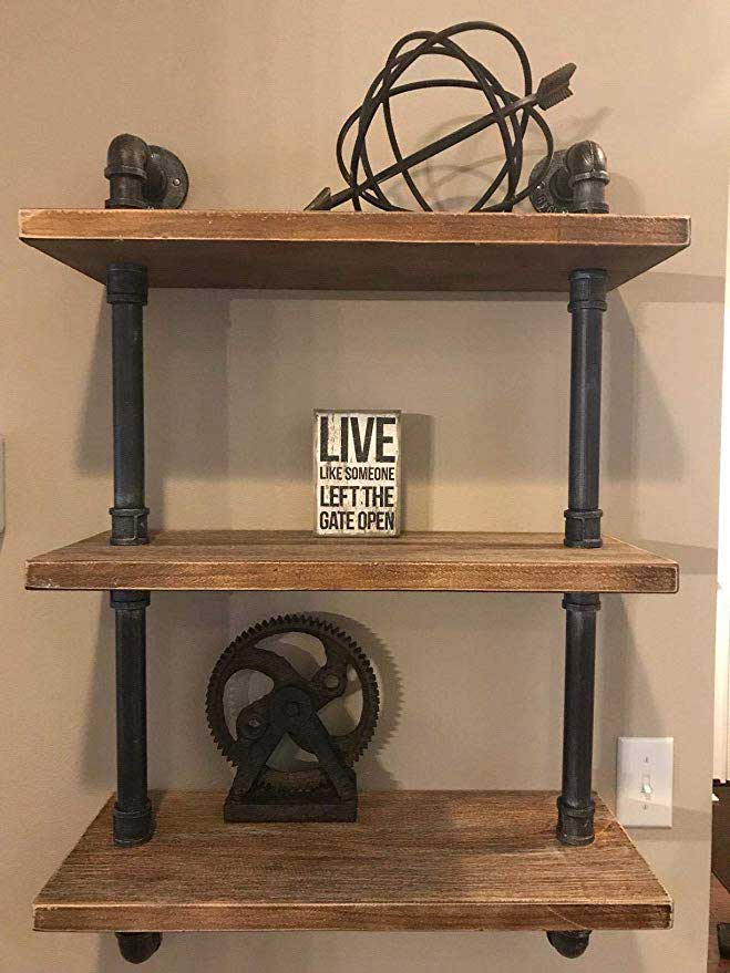 Small DIY Pipe Shelves