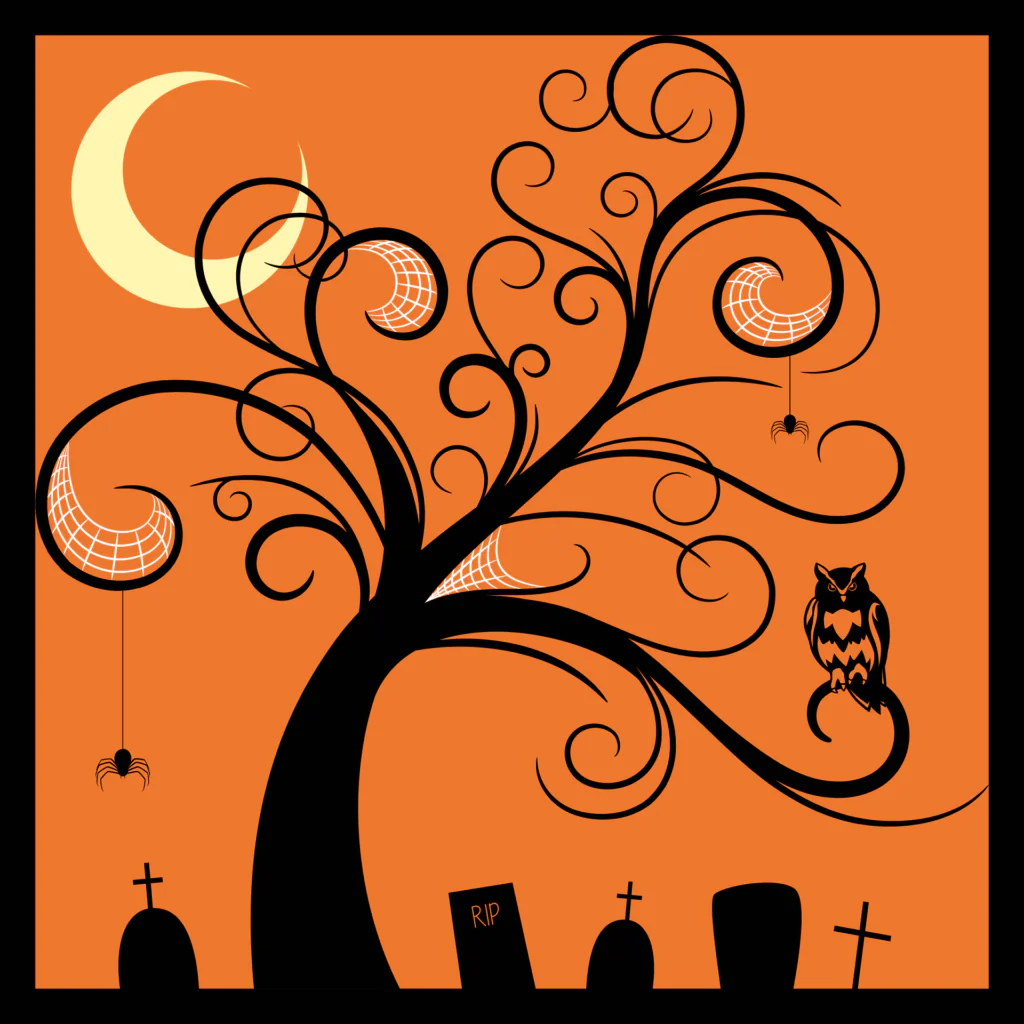 Spider & Owl Tree Halloween Printable