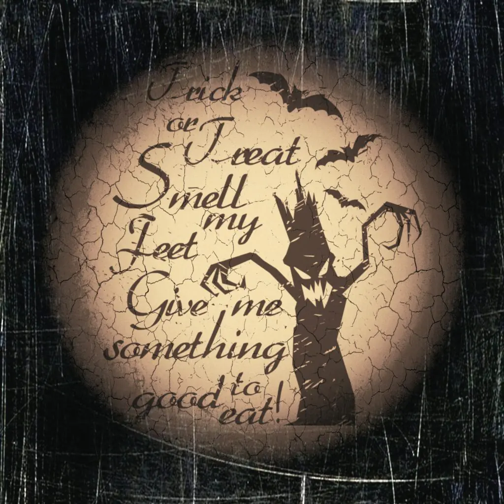 Trick or Treat Saying Spooky Halloween Printable Image