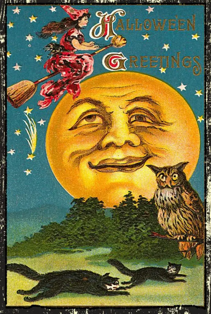 Vintage Halloween Greetings Sign