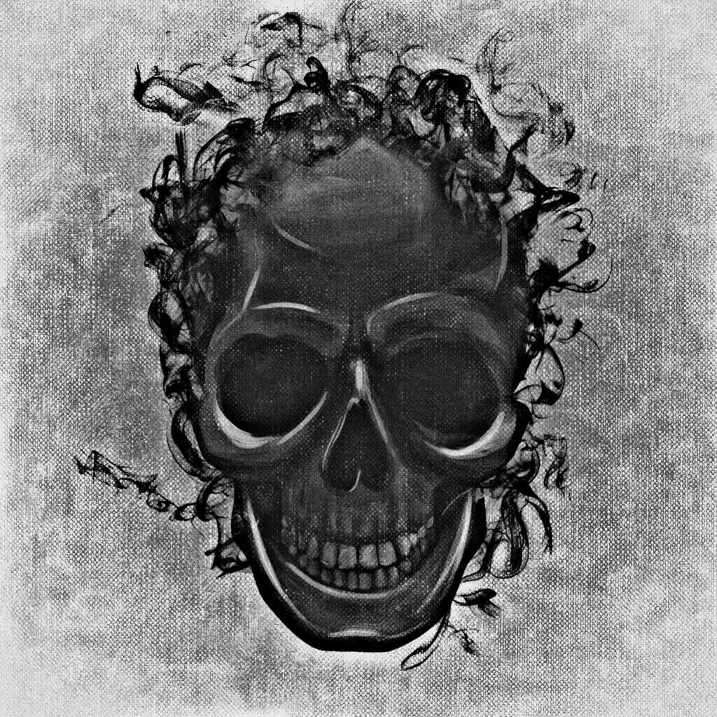 Woven Skull Free Halloween Printable