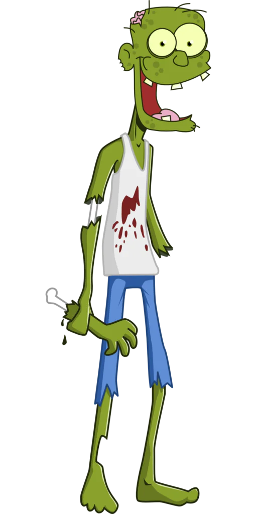 Zombie Boy Halloween Printable Clipart