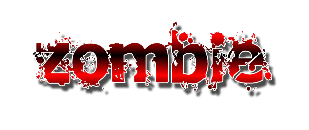 Zombie Text Halloween Clip Art