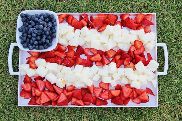 American Flag Fruit Platter