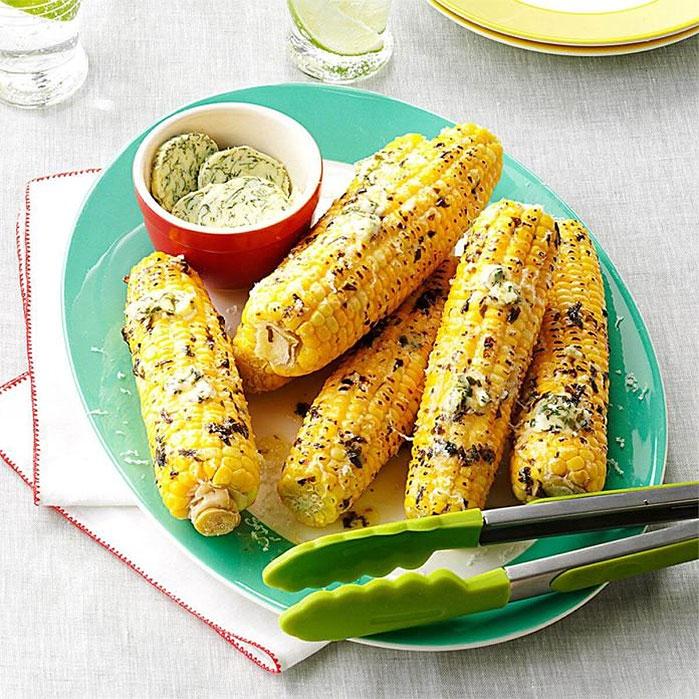 Corn with Cilantro-Lime Butter Summer BBQ Recipe