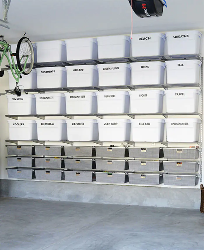 DIY Garage Storage Bin System