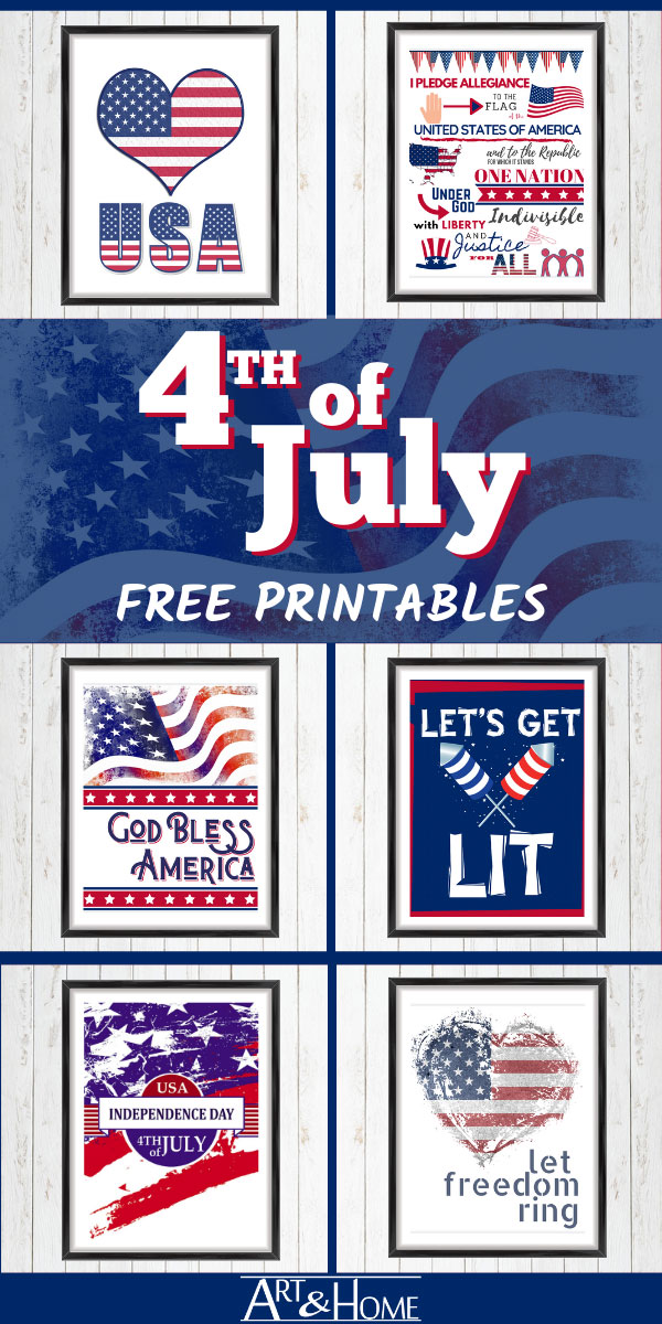 Fun & Free 4th of July Printables | DIY Decor | Art & Home