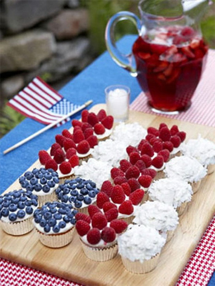 Fruity Fourth of July Cupcakes