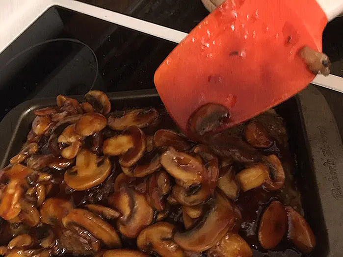 Mushroom Glaze on Jim Beam Bourbon BBQ Meatloaf Recipe