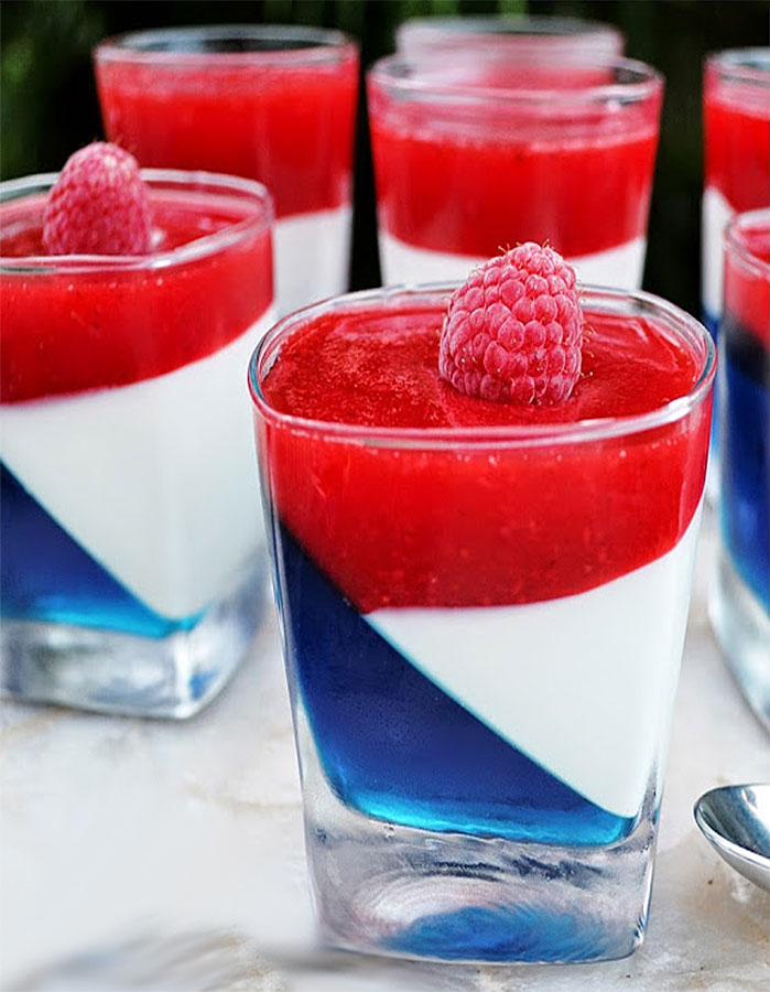 Red White and Blue Jello Party Cups