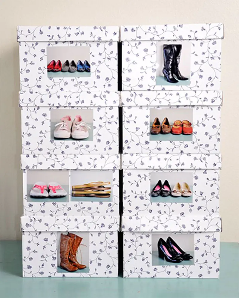 DIY Shoe Organization & Storage Boxes