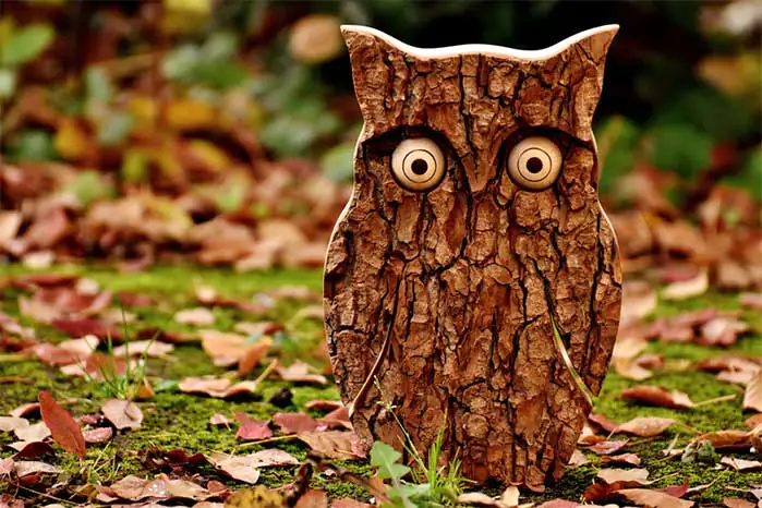 DIY Cut Bark Owl