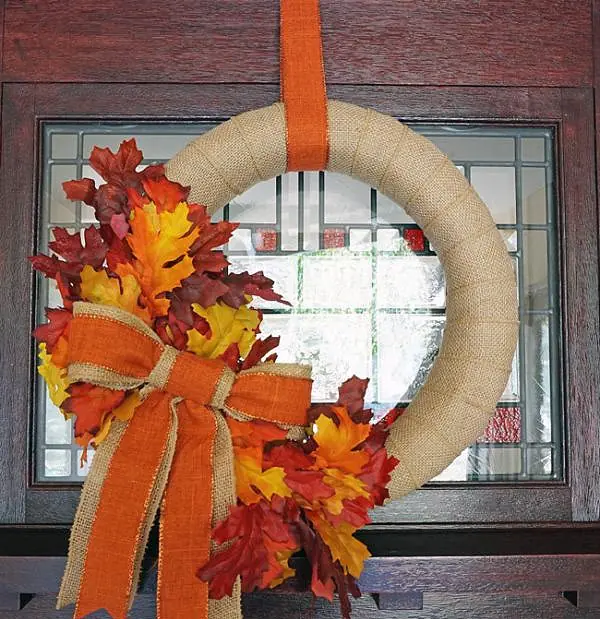 DIY Fall Burlap Wreath