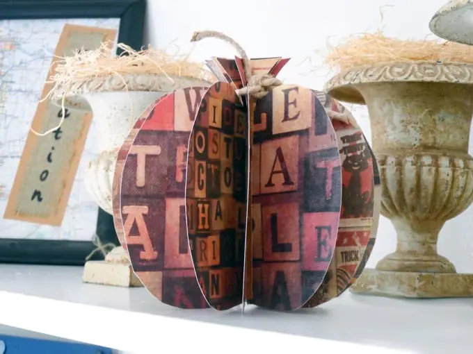 DIY Scrapbook Pumpkin